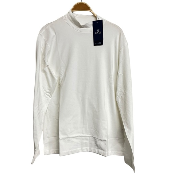 Enzo Liberti Other - New Mens Enzo Liberti Mock Neck Long Sleeve T-shirt in White